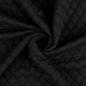 Preview: Vintage Jacquard Jersey mit Steppung, uni, schwarz